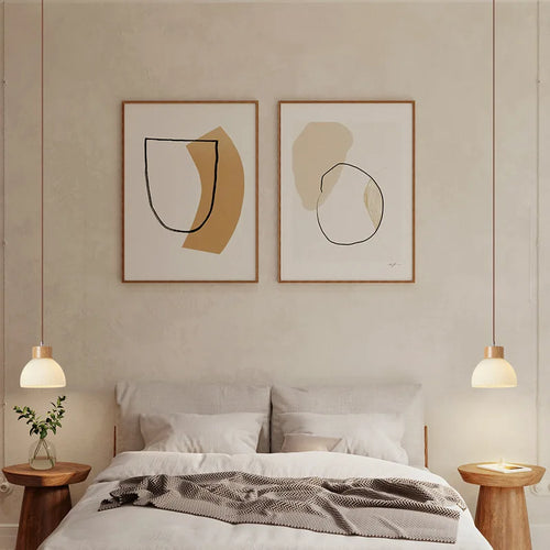 Modern pendant light with glass shade for kitchen island - vue 5 sur 11