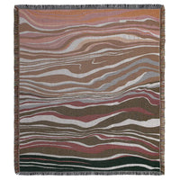 Pastoral landscape knit throw blanket for sofa and living room