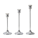 Brass gold candlestick set for festive decorations