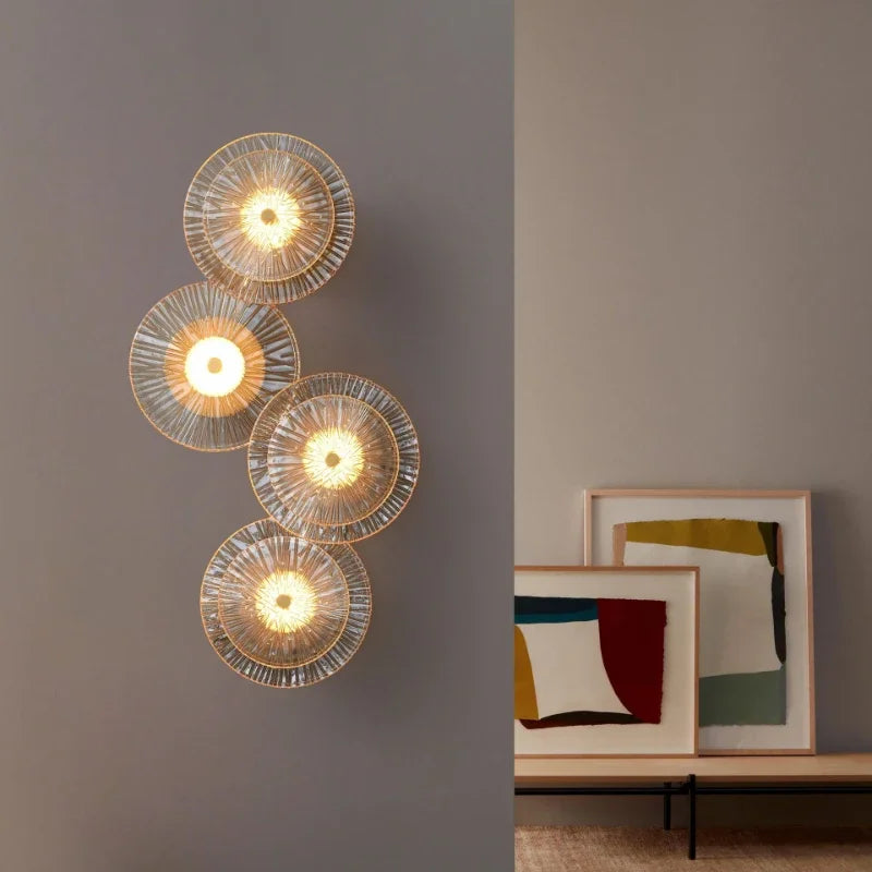 Modern wall light for living room, creative hallway and bedroom glass LED lamp