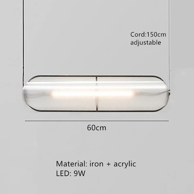 Modern adjustable LED pendant light for interiors and decoration - vue 12 sur 12