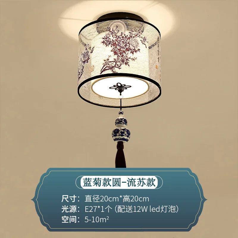 Chinese style ceiling light for hotel, villa entrance hall and balcony - vue 17 sur 20