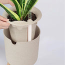 automatic flower pot with water level indicator and storage