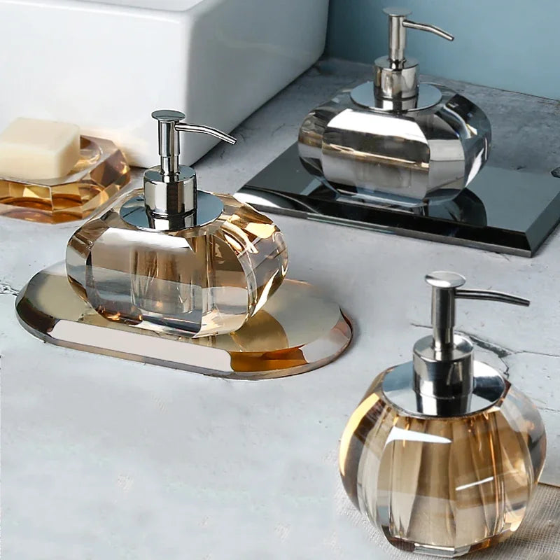 glass soap dispenser luxury bathroom accessories