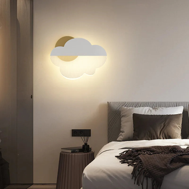 Acrylic LED cloud wall light for children's bedroom