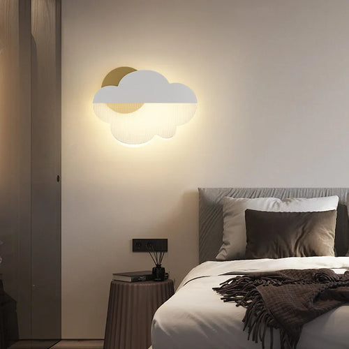 Acrylic cloud shape LED wall light ambient decor - vue 2 sur 7