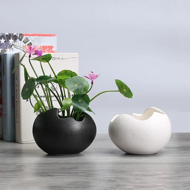 retro ceramic hydroponic flower pot for succulent plants