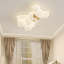 Modern white bear ceiling light for children's room
