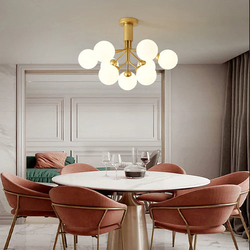 Nordic molecular glass chandelier for interior decoration - vue 3 sur 16