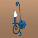 Rustic metal and iron LED wall light