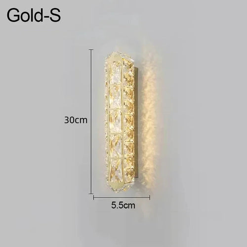 Modern oval LED crystal wall light for interior decoration