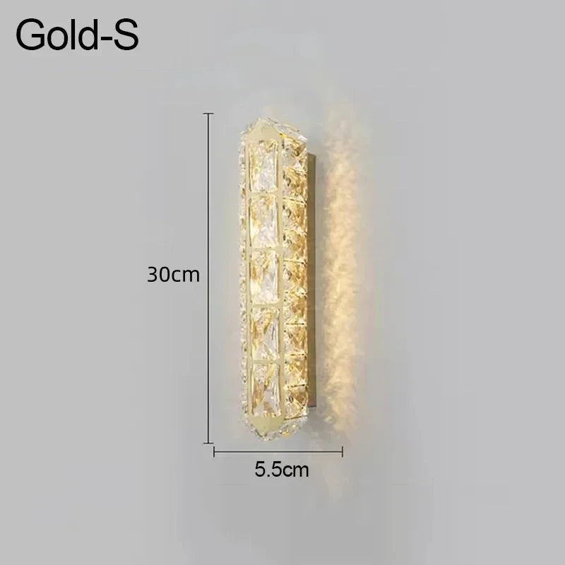Modern oval LED crystal wall light for interior decoration