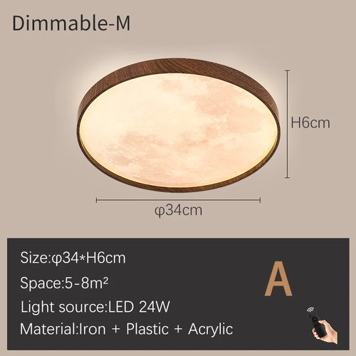 Modern moon dimmable LED ceiling lights - vue 18 sur 17