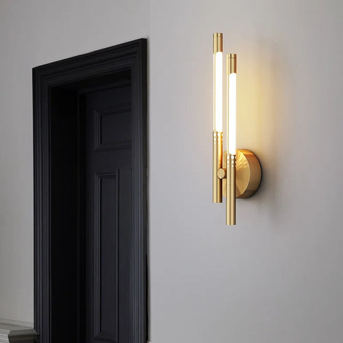 Modern copper design LED wall light for decorative interiors - vue 3 sur 12