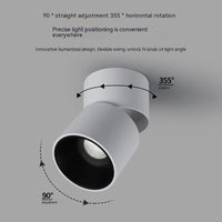 355-degree rotating spotlight with adjustable folding strip for indoor directional lighting