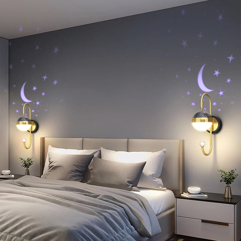 LED wall light for children star luxury interior lighting