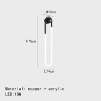 Modern elliptical LED wall light for interior decoration