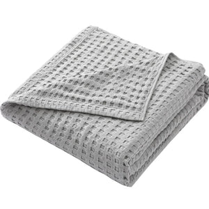 Lightweight soft cotton waffle throw bedspread