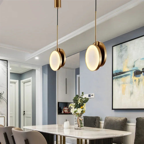 Double-sided marble chandelier for modern interior decoration - vue 7 sur 7
