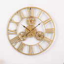 3D retro wall clock luxury large decorative gear craft
