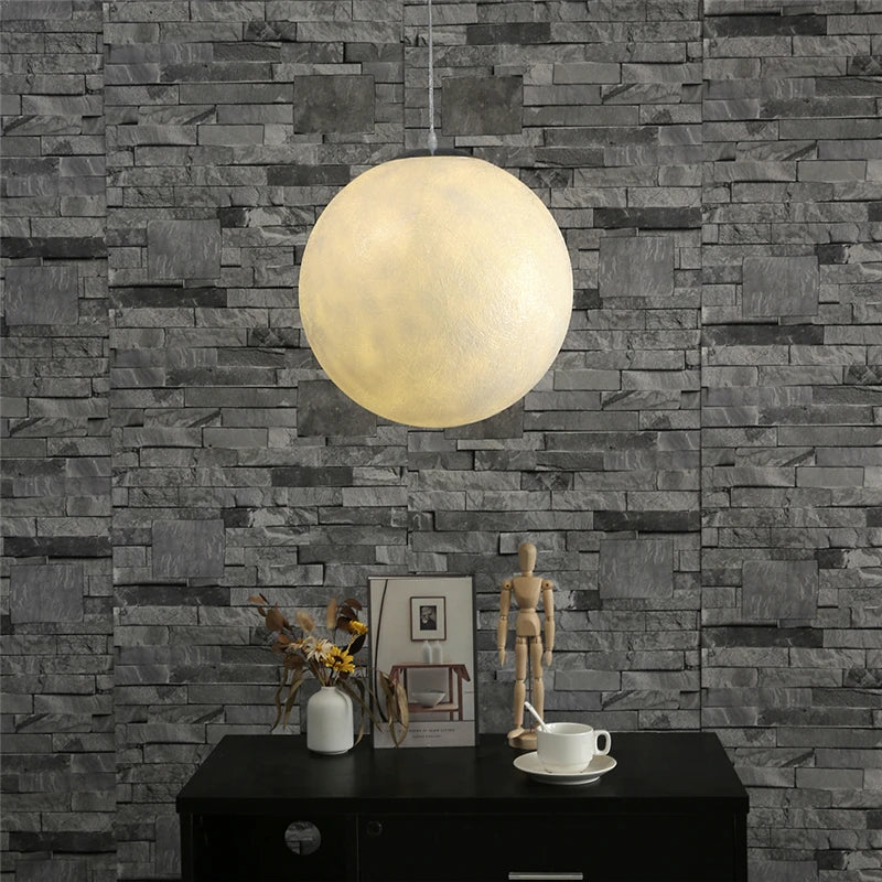 Modern nordic LED moon pendant light