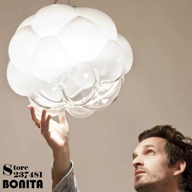 Modern minimalist bubble glass pendant light