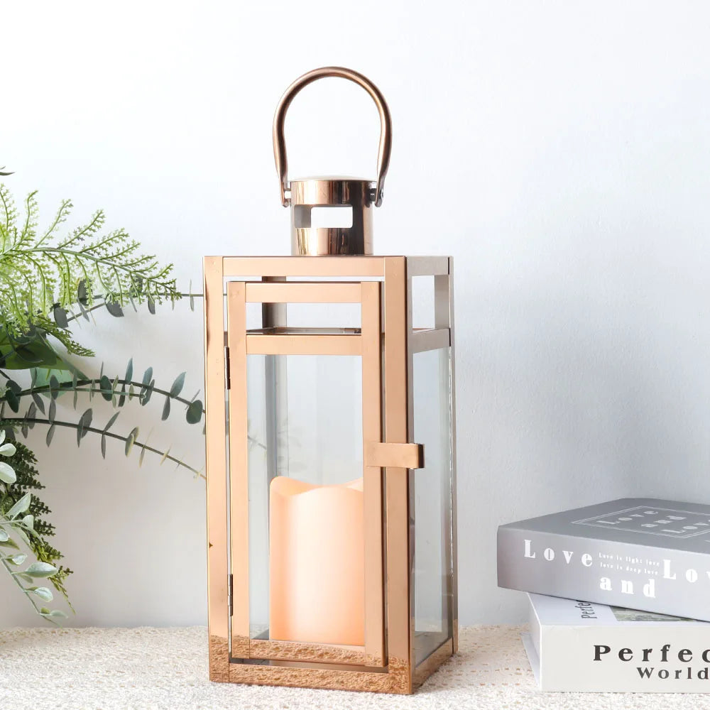 Stainless steel candle holder hanging lanterns for events and decoration - vue 4 sur 10