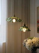 Modern Japanese sunflower glass pendant light decorative