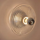 Nordic LED wall light with ripple glass for ambient decor