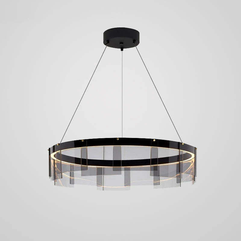Modern glass LED chandelier for interior decoration