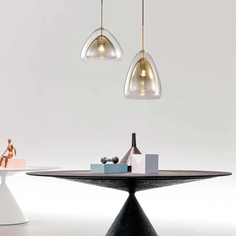 Nordic design glass pendant light for modern interior decor