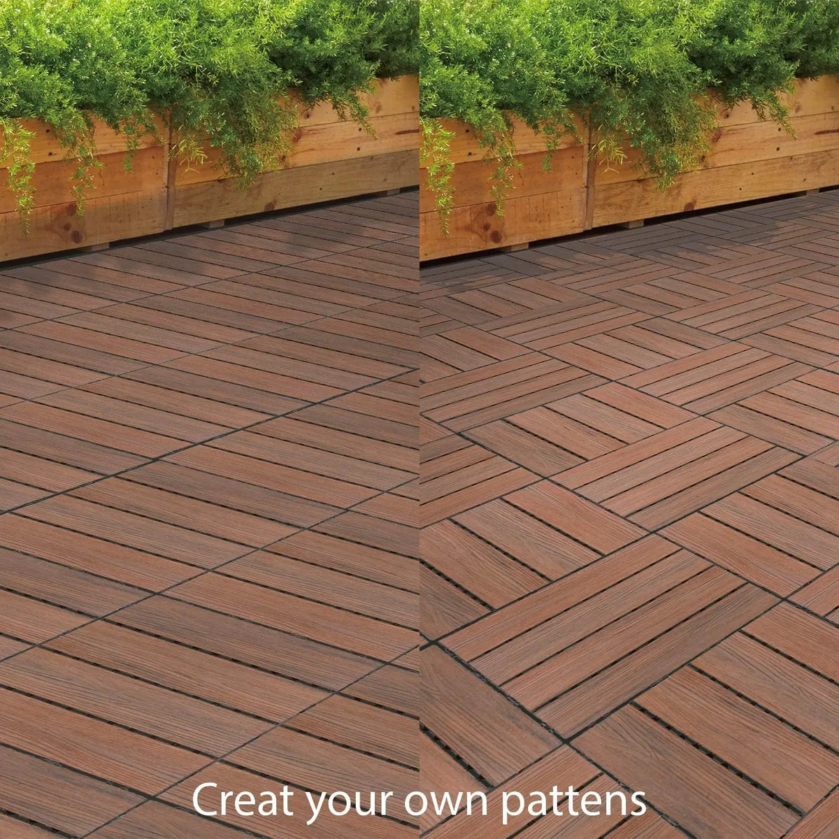 Dalles clipsables extérieures rénovation terrasse bois 30 pièces - vue 2 sur 6