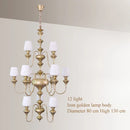 black copper led chandelier for elegant hotel decoration