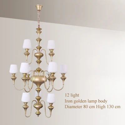 black copper led chandelier for elegant hotel decoration - vue 17 sur 22