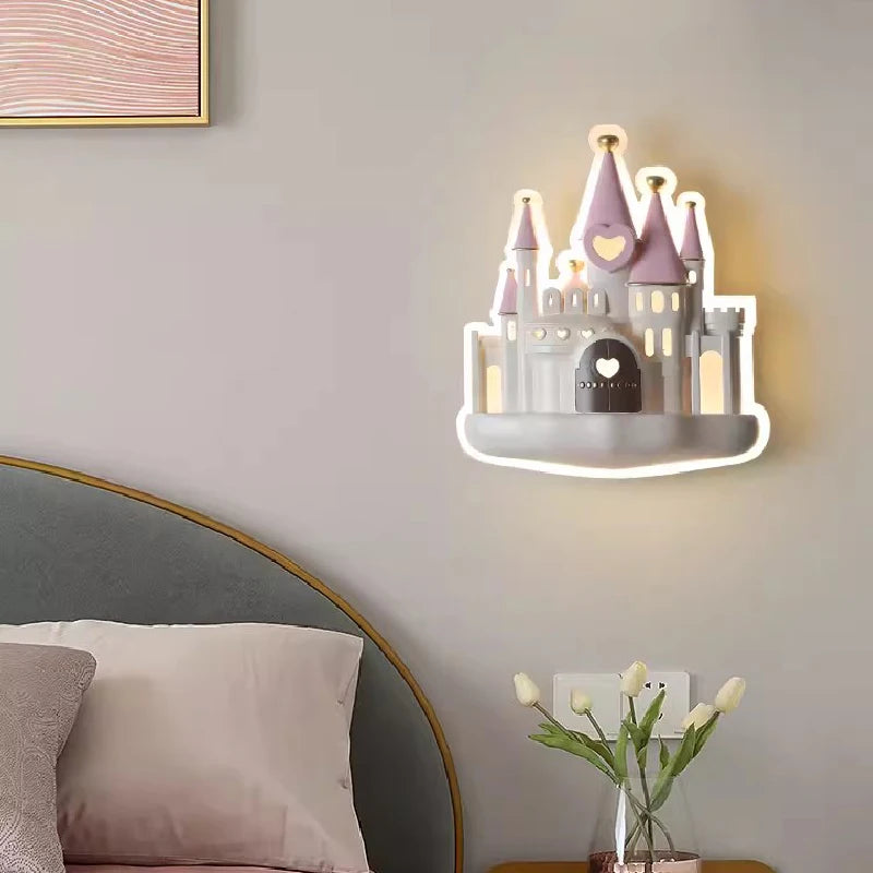 Romantic castle wall light for modern children's bedroom - vue 4 sur 8