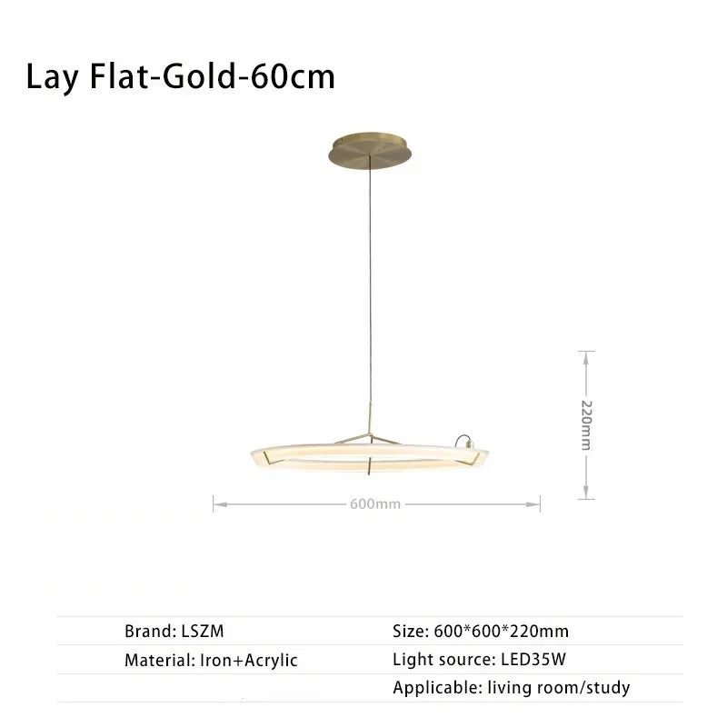 Nordic design decorative LED acrylic pendant chandelier - vue 16 sur 18
