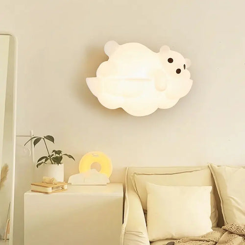 Decorative polar bear wall light ideal for indoor use - vue 2 sur 9