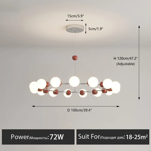 Modern decorative pendant chandelier for the home - vue 13 sur 21