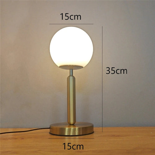 lampe de table moderne créative en verre led nordique - vue 7 sur 7