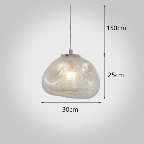 Nordic cloud blown glass pendant light for restaurant bar and home - vue 11 sur 12
