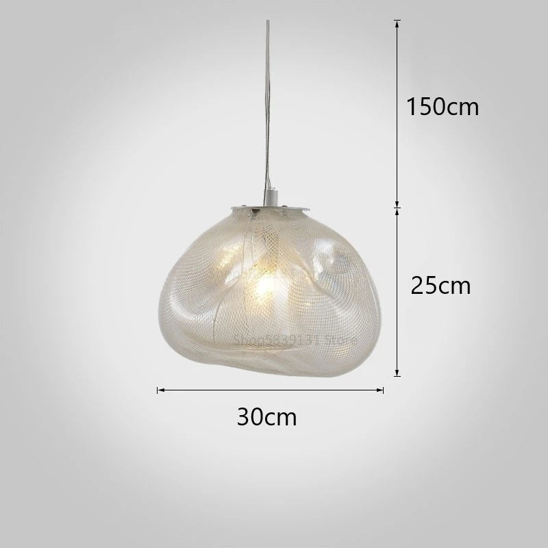 Nordic cloud blown glass pendant light for restaurant bar and home - vue 10 sur 12