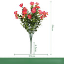 Set of 3 artificial silk eucalyptus bouquets for indoor decoration