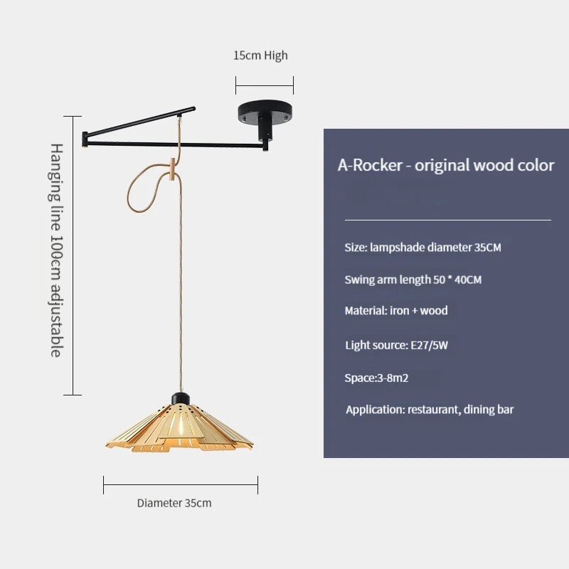 plafonnier en bois rétractable pour décoration intérieure lumineuse - vue 16 sur 18