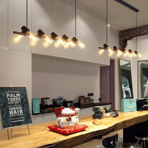 lustre industriel américain pour bar restaurant ou salon - vue 5 sur 8