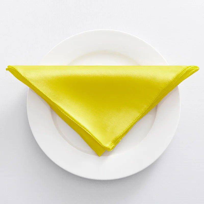 Decorative satin table napkin for wedding receptions