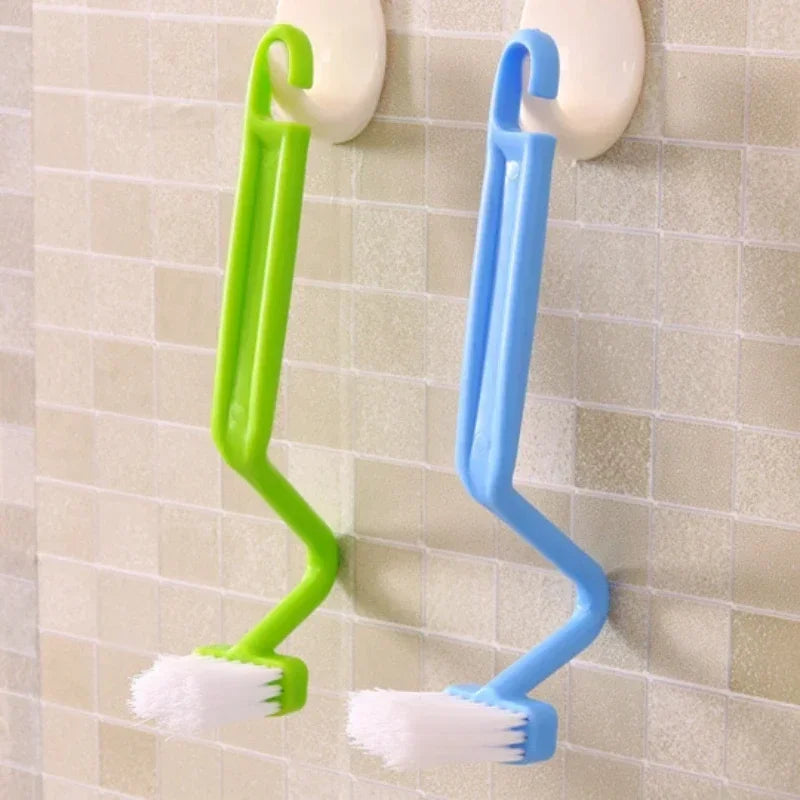 Curved toilet brush practical portable cleaning tool - vue 6 sur 9
