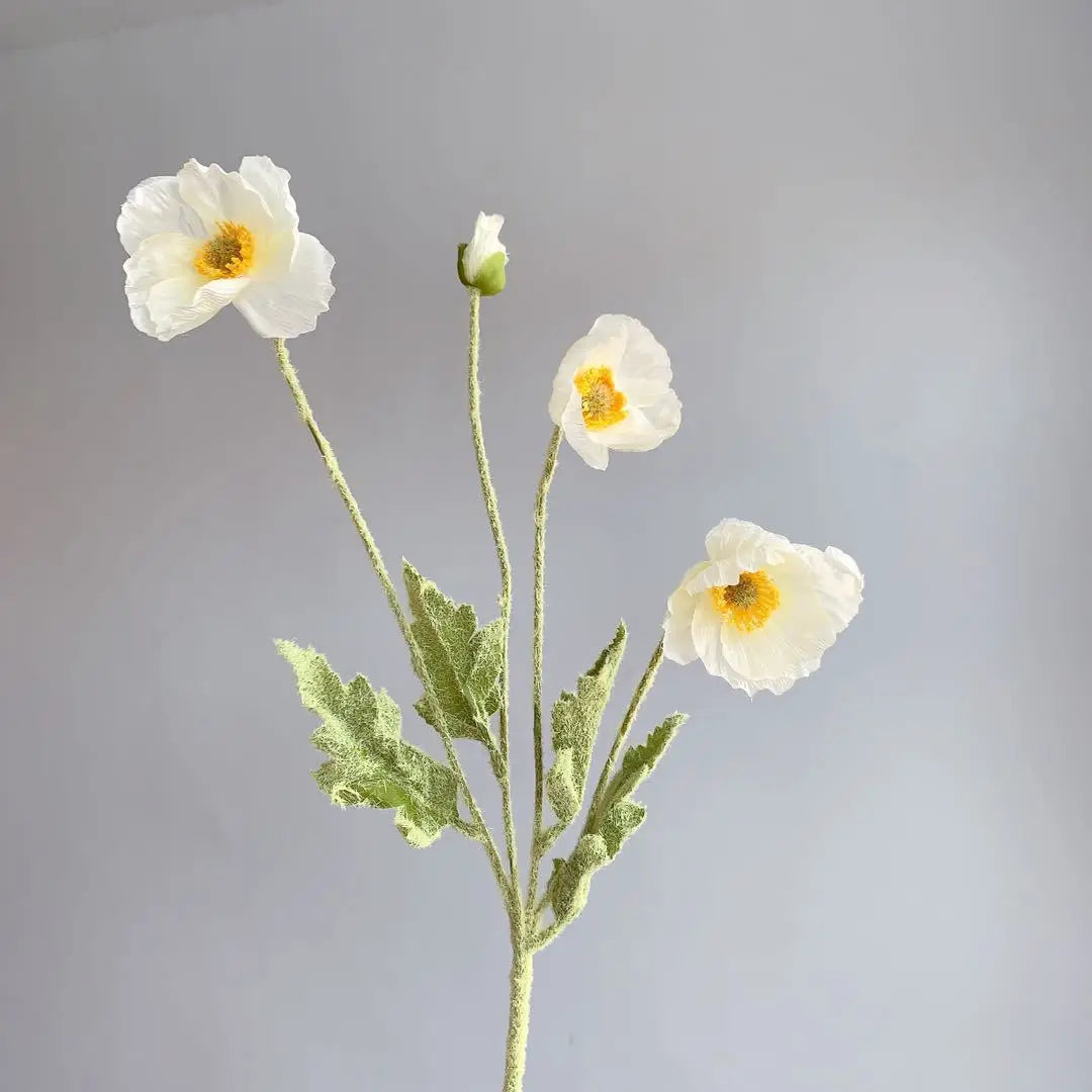 Artificial poppy flower bouquet for home, garden, and party decoration - vue 17 sur 26