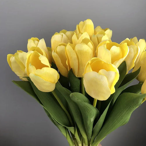 Set of 5 artificial tulips for realistic decoration - vue 5 sur 11
