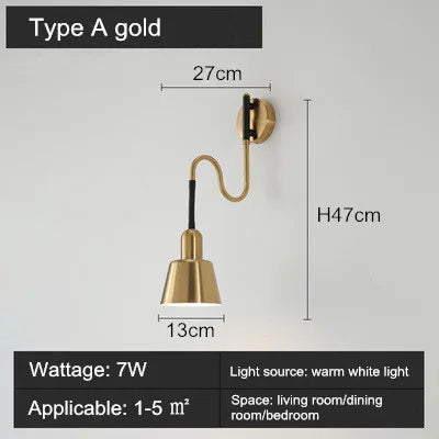 Multi-angle adjustable wall lamp for reading and study - vue 9 sur 12
