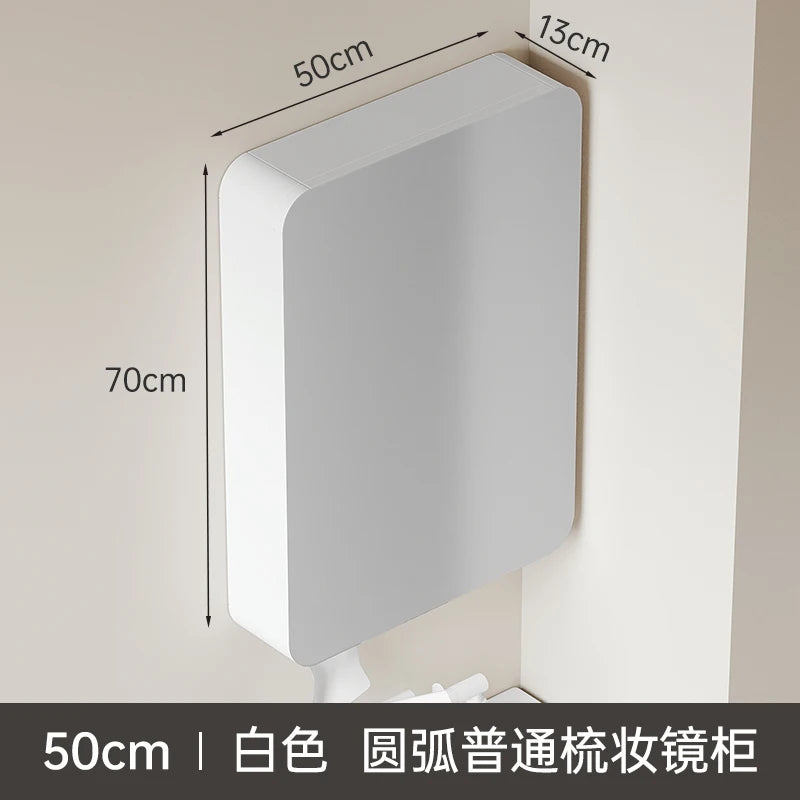 circular aluminum wardrobe with mirror, smart lighting and storage - vue 21 sur 32